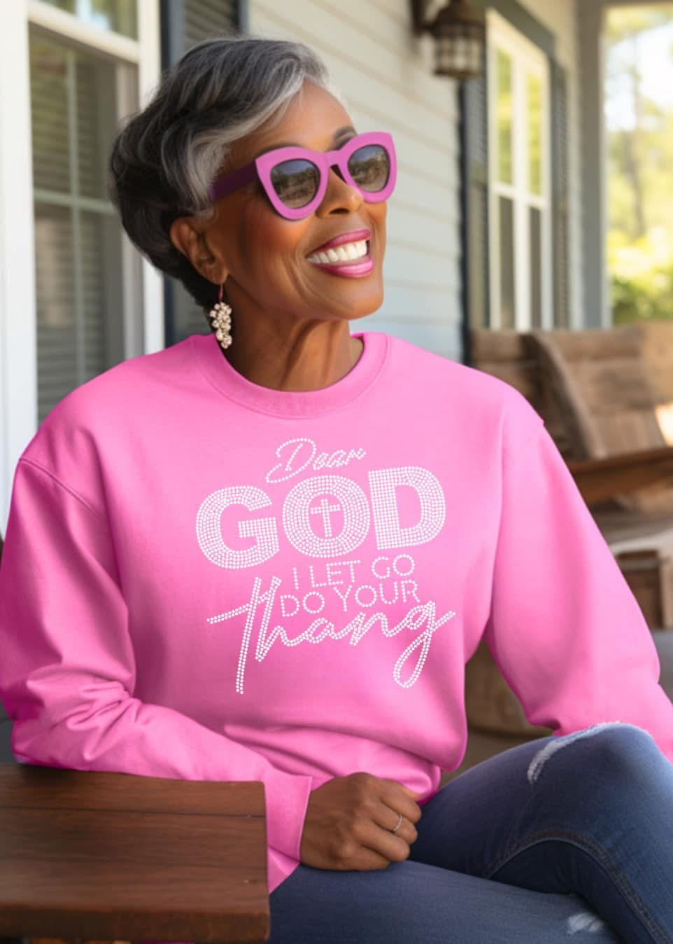 DEAR GOD I LET GO DO YOUR THANG (Rhinestone)