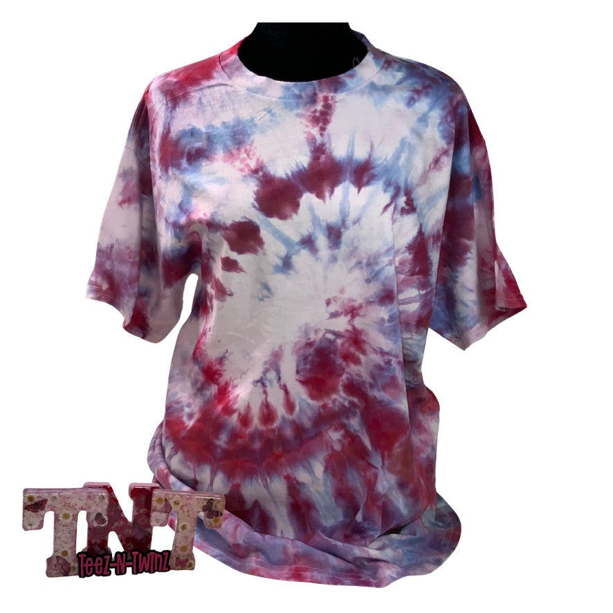Hand Dyed FREEDON SWIRL (Ice Tie Dye)