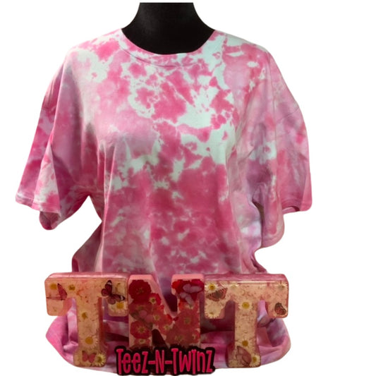 Hand Dyed  PINK COTTON CANDY (Ice Tie Dye)