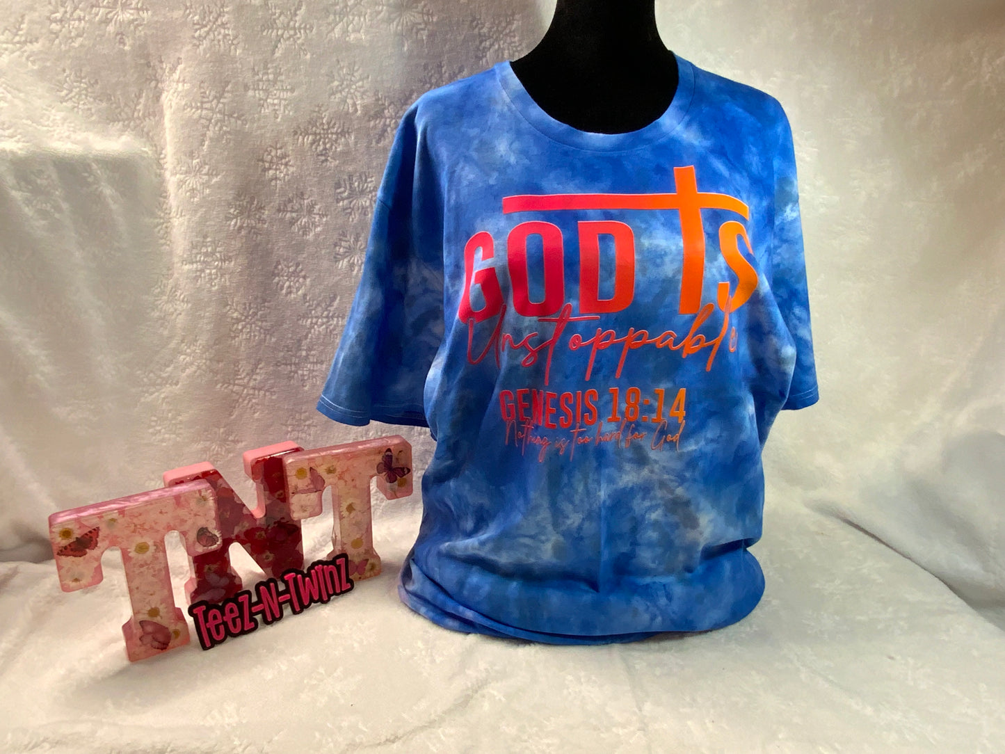 Hand Dyed Tie Dyed SUMMER BREEZE GOD IS UNSTOPPABLE