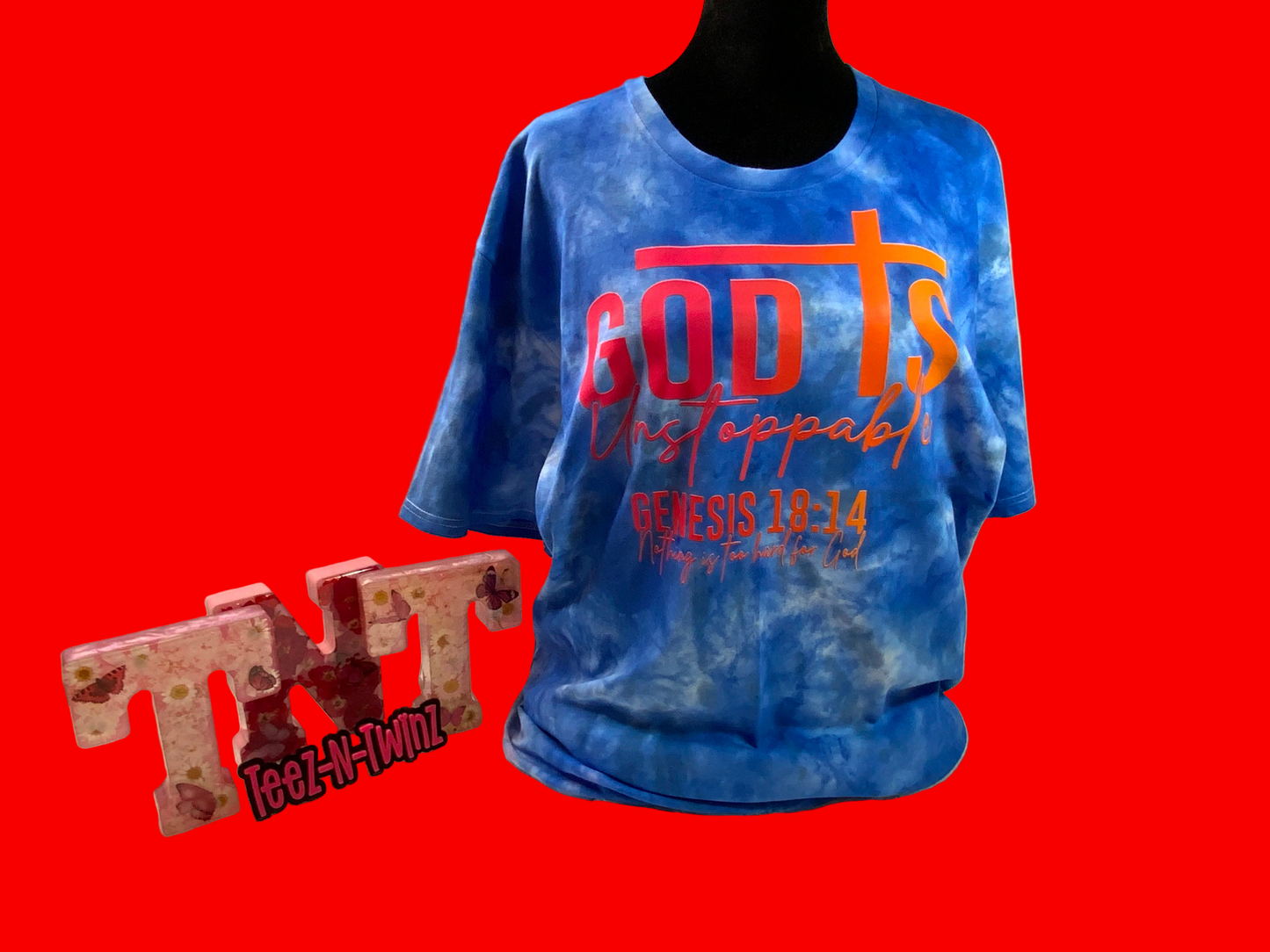 Hand Dyed Tie Dyed SUMMER BREEZE GOD IS UNSTOPPABLE